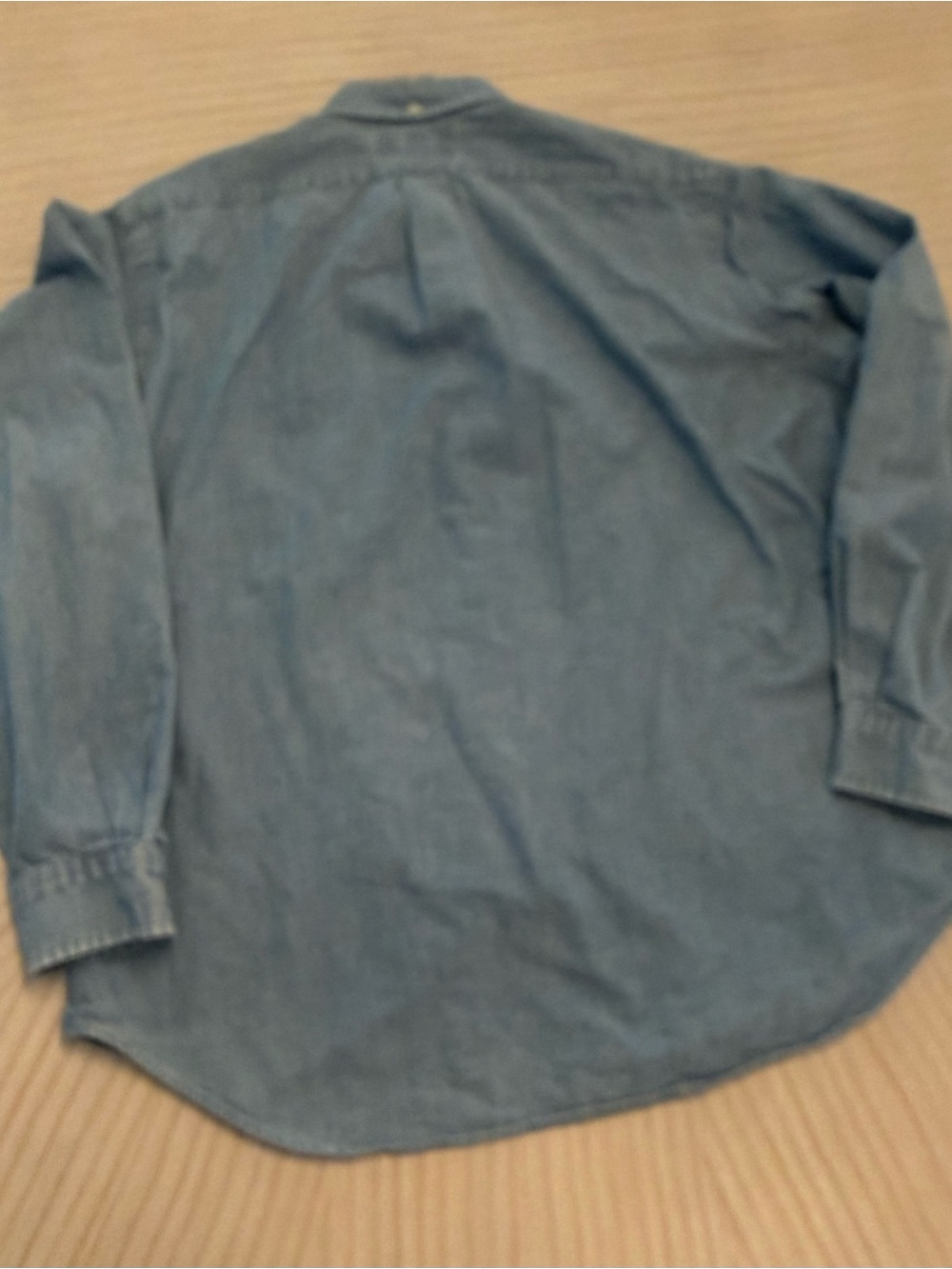 Ralph Lauren Light Blue Denim Button-Down Shirt Vintage - Picture 2 of 7